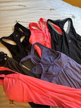 Lululemon BUNDLE six activewear tops size: 8